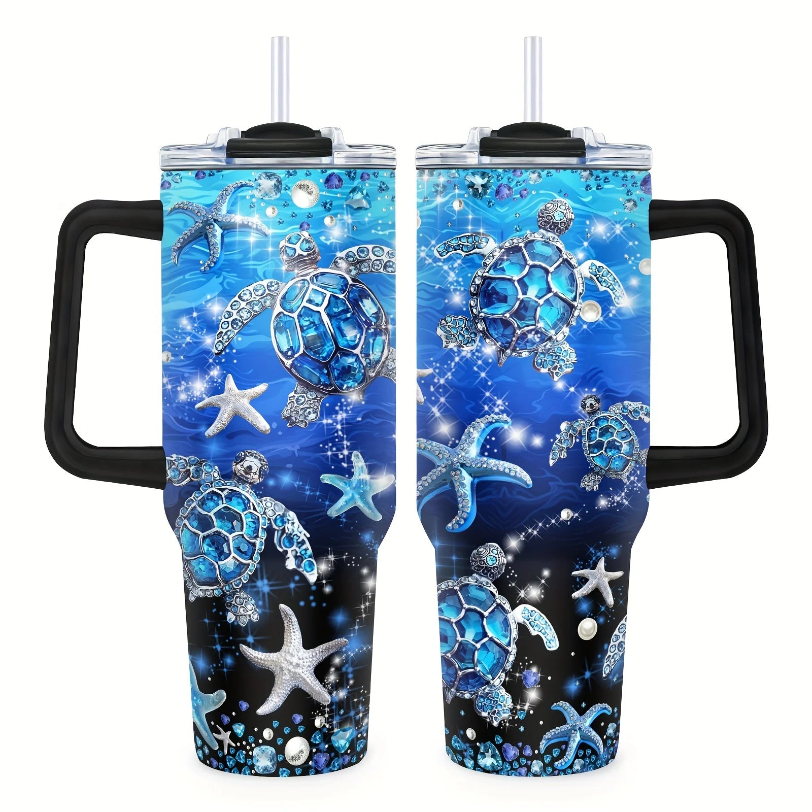Custom logo 40 oz Stainless Steel Double Wall Vacuum Metal Cup Travel Coffee Mug 40oz Tumbler with Handle