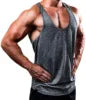 EVertop Men's Summer H-shaped Back Vest Solid O-Neck Sleeveless tank Top Customizable Print Embroidery Logo Knitted for Sports