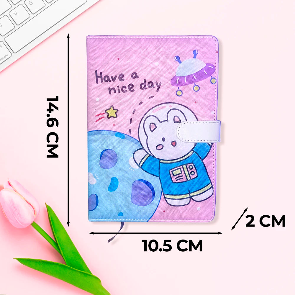 ELEGATE Kawaii A6 Notebook 80 Sheets Magnetic Closure Digital Printing Gift Note Pad
