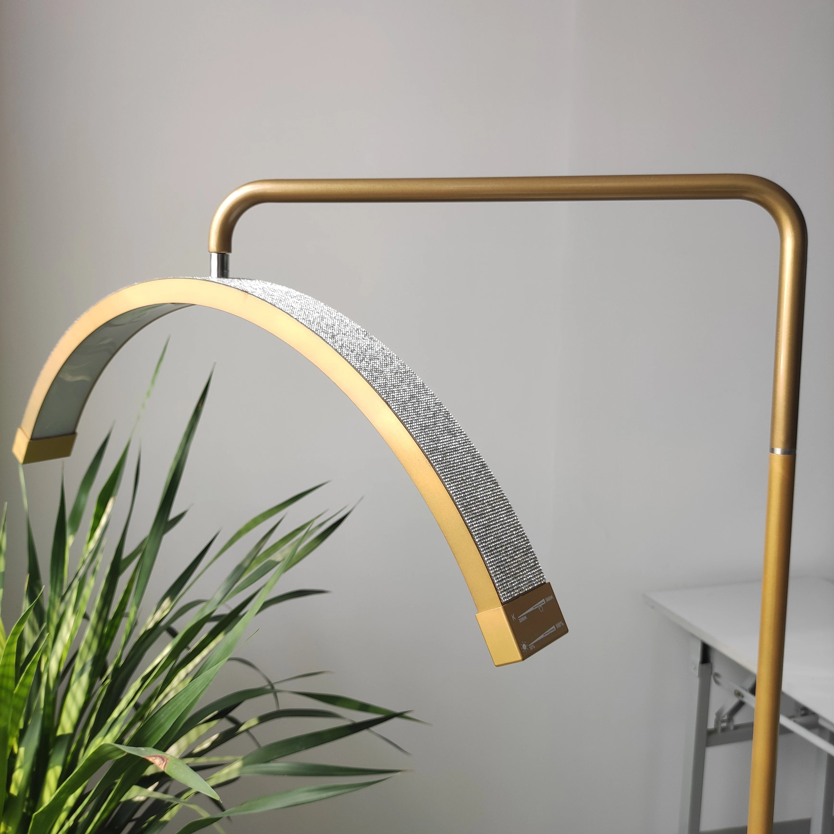 FOSOTO Overseas Warehouse Gold Half Moon Lamp Video Ring Lash Light for Beauty Facial Salon Tatoo Photography Photo Lash Bed