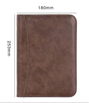 XIWAN Executive A5 Durable Thermal PU Leather Composition Organizer Planner Notebook Calculator Loose-leaf Ring Binder Zip