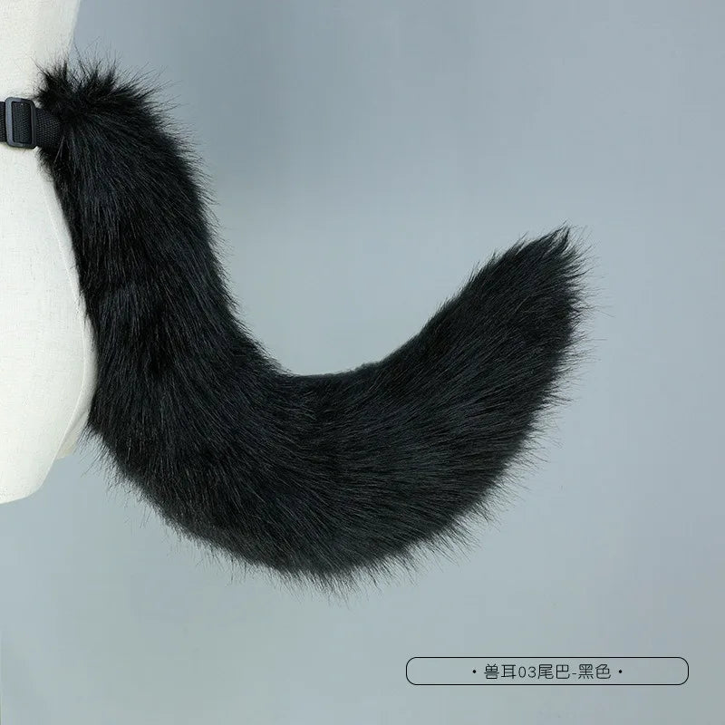 Customized Handmade Plush Simulation Fursuit Animal Tail for Women Halloween Tail Cosplay Accessories