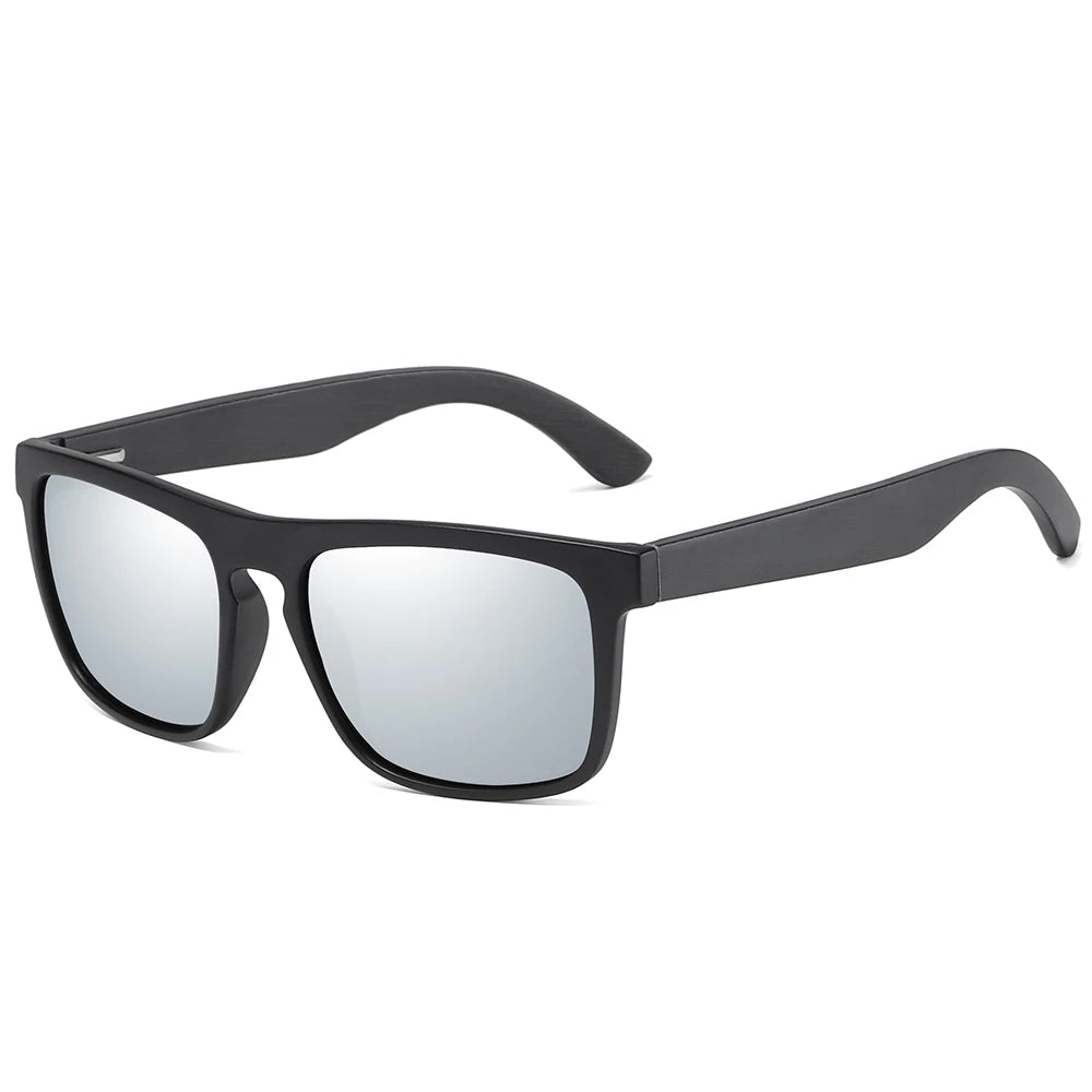 GM New Arrivals Black Wooden Polarized Sunglasses for Men Bamboo Sunglasses Red UV400 Lenses Fashion Driving Shades carton S5523