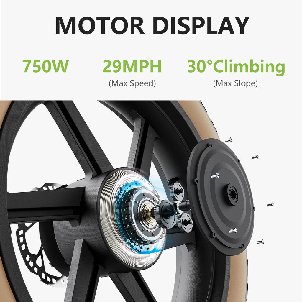 Yijiao Women Step Through High Speed 20inch Fat Tire Disc Brake 750W Mountain Bicycle Ebike Electric Bike With Lithium Battery