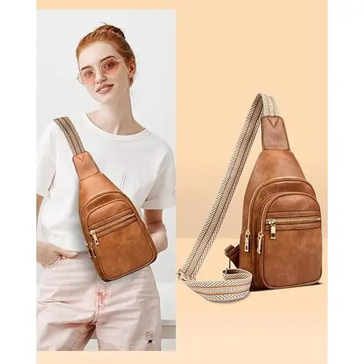 Small Sling Bag for Women Men Crossbody Bags Trendy Bakpack Fanny Packs Chest Bag for Travel