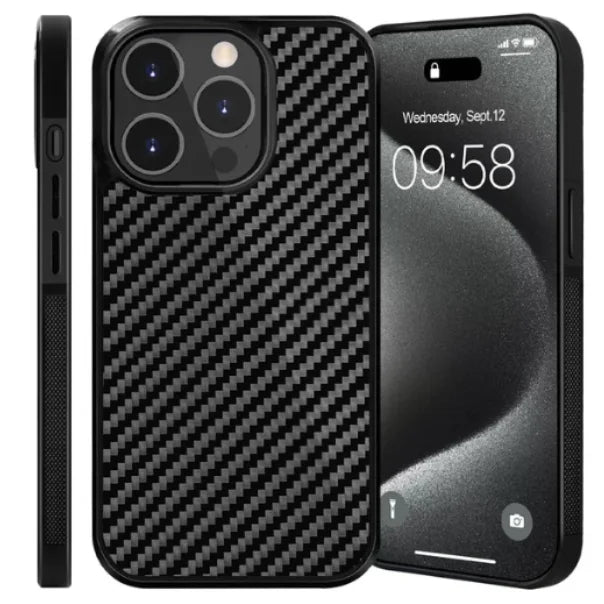 For Magnetic Carbon Fiber Aramid Slim Dry Hard Pc Phone Cover Resin Carbon Fiber Phone Case for Iphone 16 Pro Max case