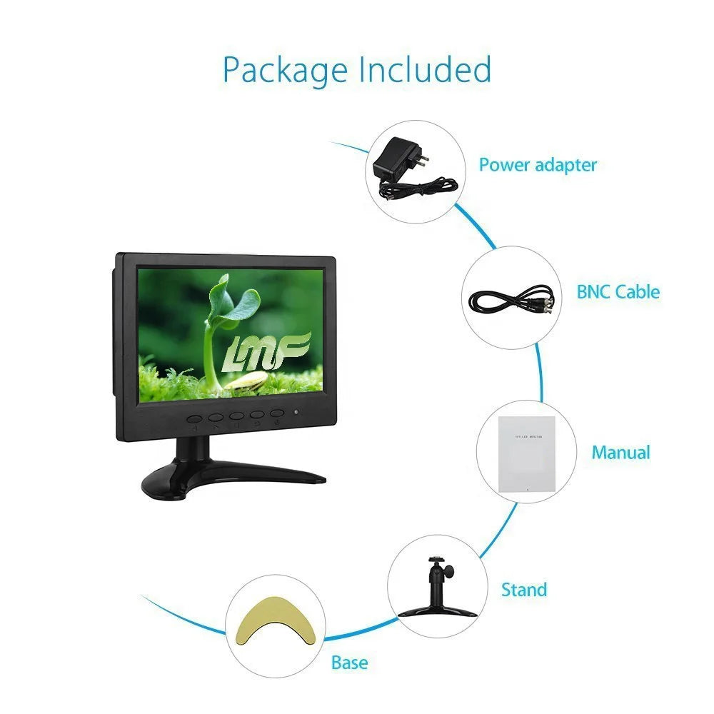 ZHIXIANDA 7 Inch 1024*600 Lcd Cheap Mini Monitor for Pos