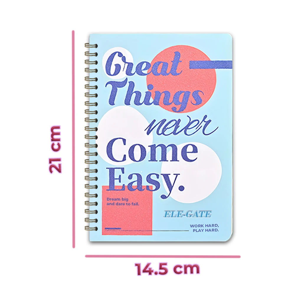 ELEGATE A5 Lined Imitation Leather Hardcover Planner Notebook Thermal Binding 60 Sheets Organizer Gift Digital Printing Model