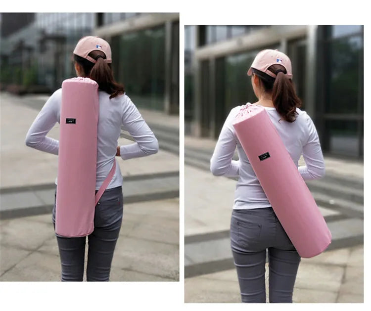 Canvas Yoga Mat Bag for Yoga Mat Carry Bag Gym Mat Backpack Lengthen Yoga Bags Multifunction Storage Bag for Fitness Mat
