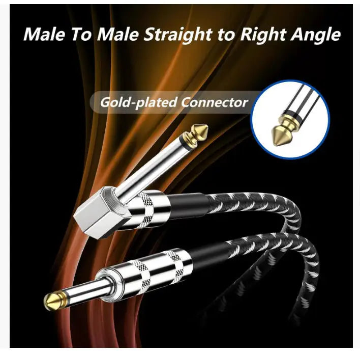 6.35mm Audio Cables TRS 1/4 Inch 6.35mm Audio Cable for Electric Guitar Bass
