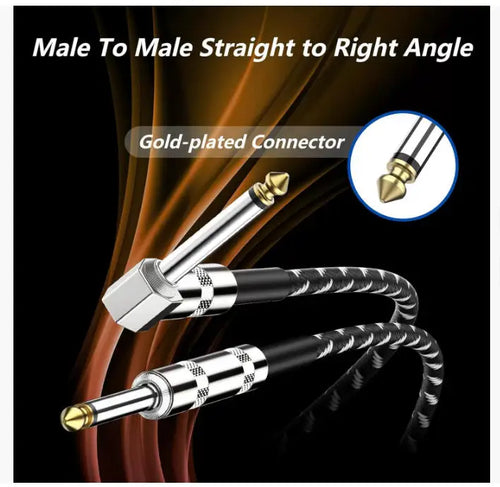 6.35mm Audio Cables TRS 1/4 Inch 6.35mm Audio Cable for Electric Guitar Bass