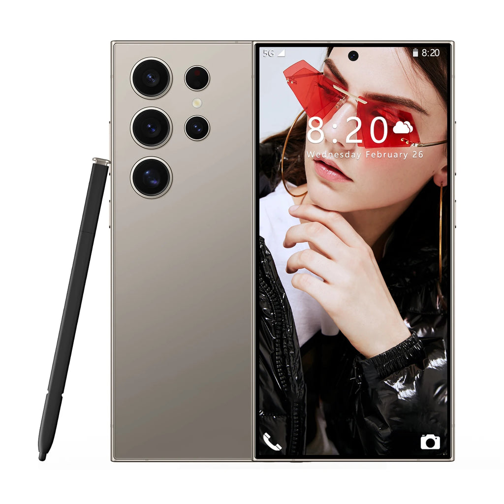 S24 108MP Triple Cam 8000mAh 5G Smartphone Quick Charge 65W HD Screen for Travel Photography French Spanish English