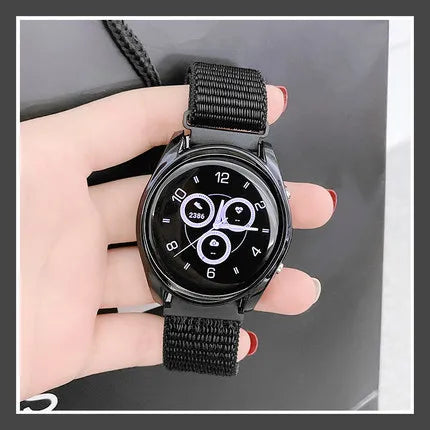 20mm 22mm Nylon Loop Strap For Samsung Galaxy Watch 4 5 6 7 40MM 44MM/Active2 Gear S3 Watchband For Huawei Watch GT/2e/GT2/3/GT4