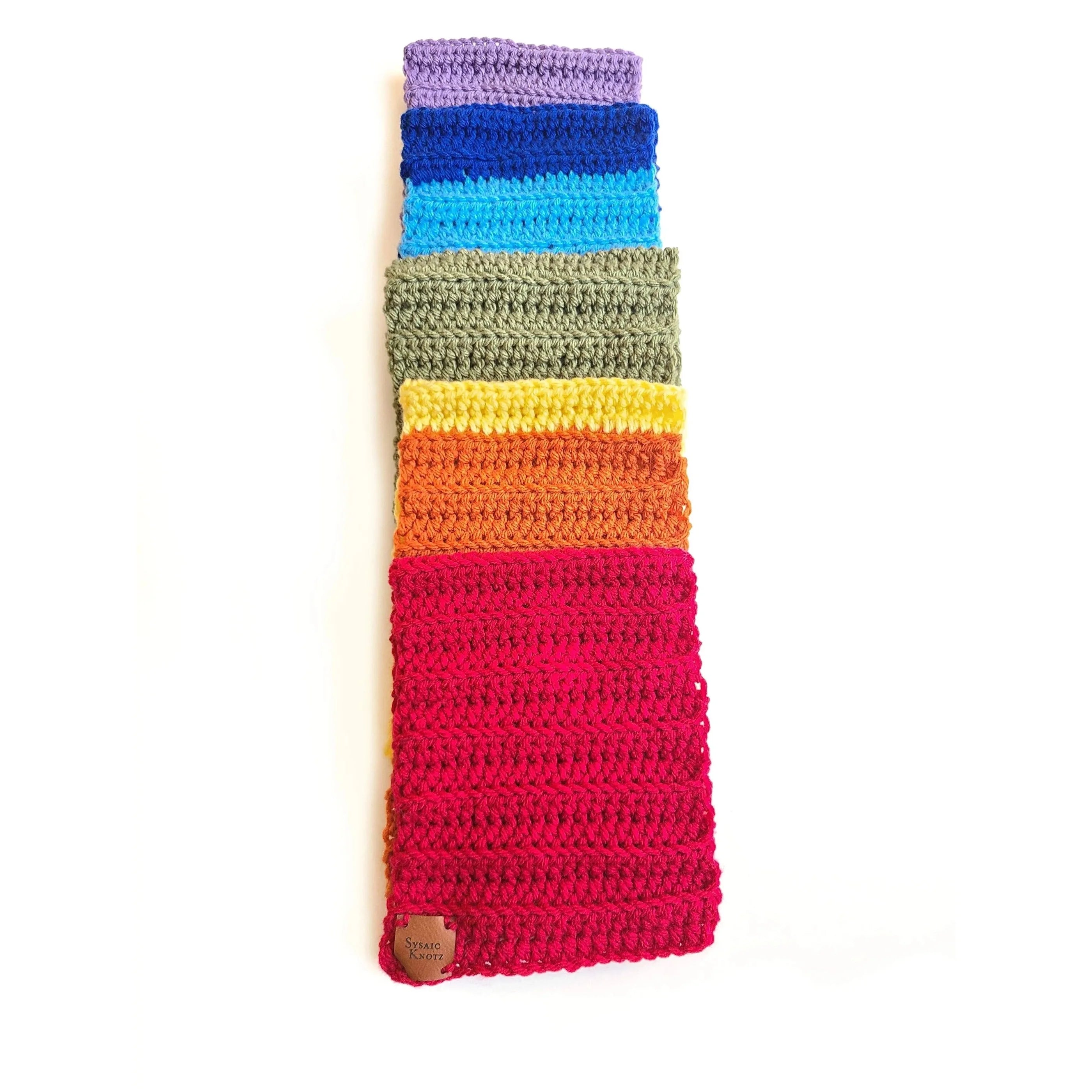 TD Crochet Scarf Long Fashionable Plain Cashmere Custom Logo Embroidery Print Design for Winter & Spring