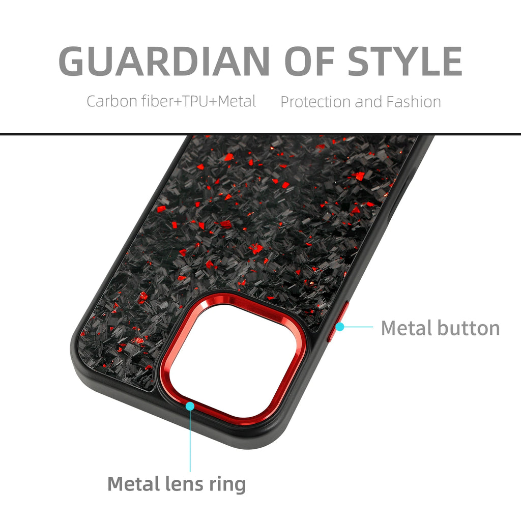 Factory Direct Sale Purple Metal Lens Frame with Forged Carbon Fiber with Purple /red/blue/gold for iphone 16 Pro Max case