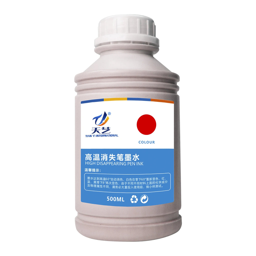 High Temperature Disappear Ink Heat Erasable When Temperature Over 60 Degree 500ml each bottle