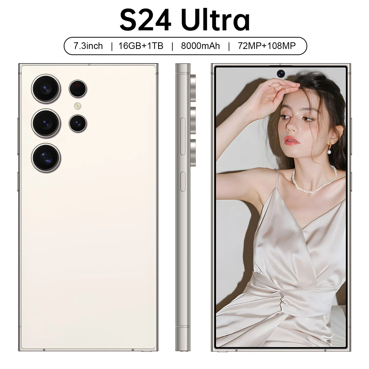 2025 S24 ULTRA 5G Smartphone Unlocked Android with Global Version 16GB+1TB Dual Sim 108MP French Big Screen 5G Mobile Phone