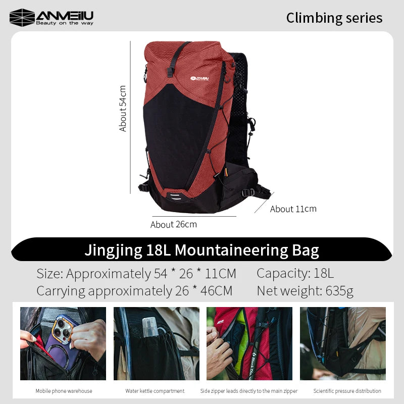 ANMEILU Lightweight Hiking Backpack for Men and Women Outdoor Travel & Hiking Gear Comfort Bag