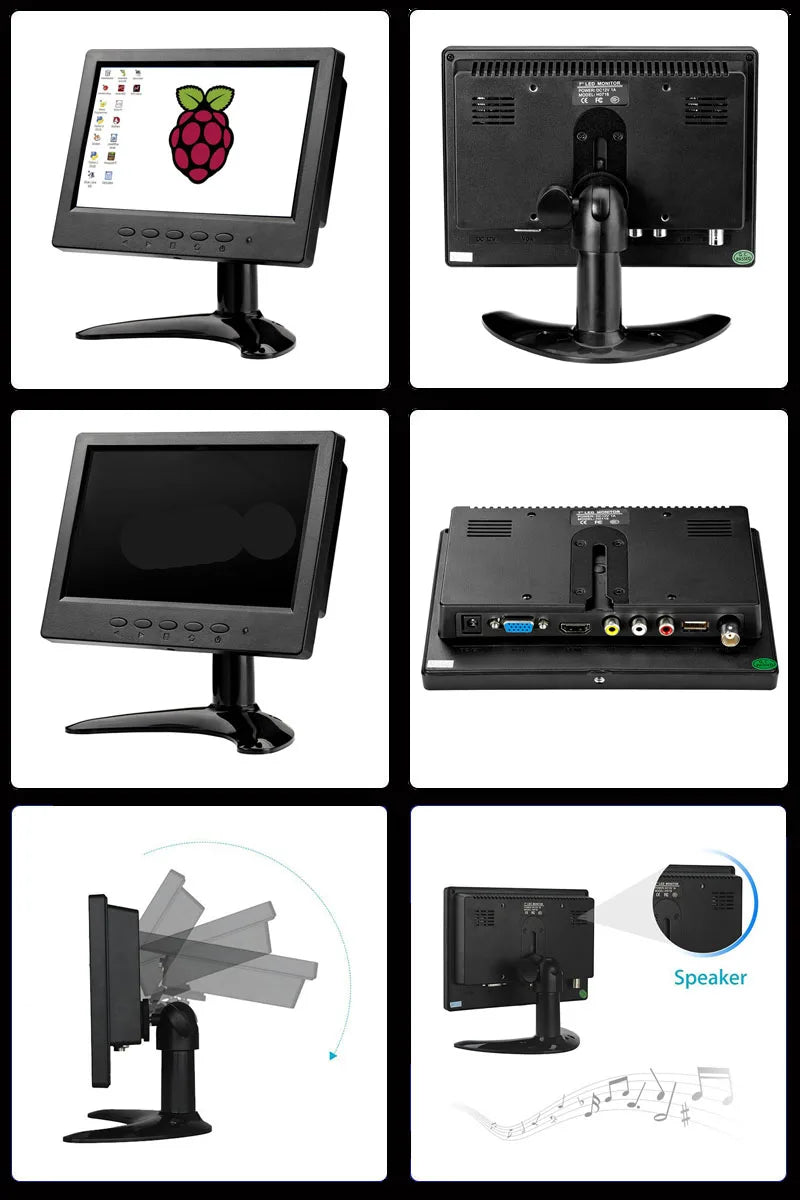 ZHIXIANDA 7 Inch 1024*600 Lcd Cheap Mini Monitor for Pos