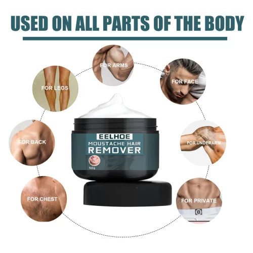 EELHOE Men's  Facial Armpit Leg Chest Clean Not Damaging Skin Hair Removal Cream