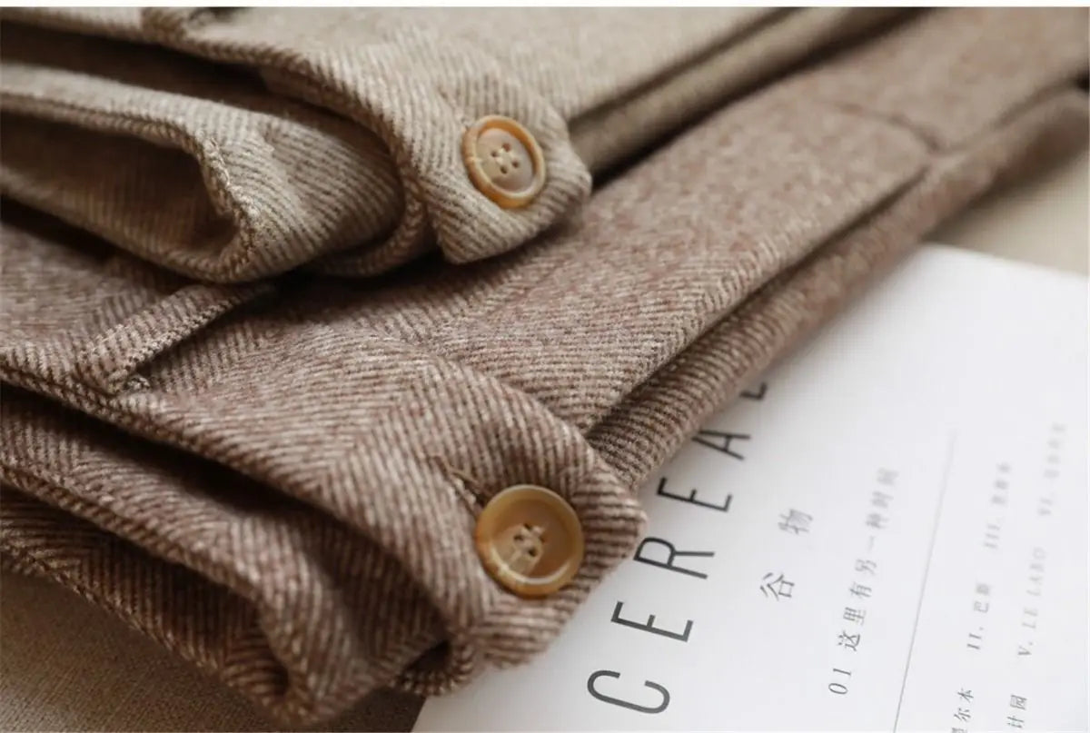 Woolen Pants Women's Harem Pencil Pants 2026 Autumn Winter High Waisted Casual Suit Pants Office Lady Women Trousers