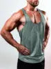 EVertop Men's Summer H-shaped Back Vest Solid O-Neck Sleeveless tank Top Customizable Print Embroidery Logo Knitted for Sports