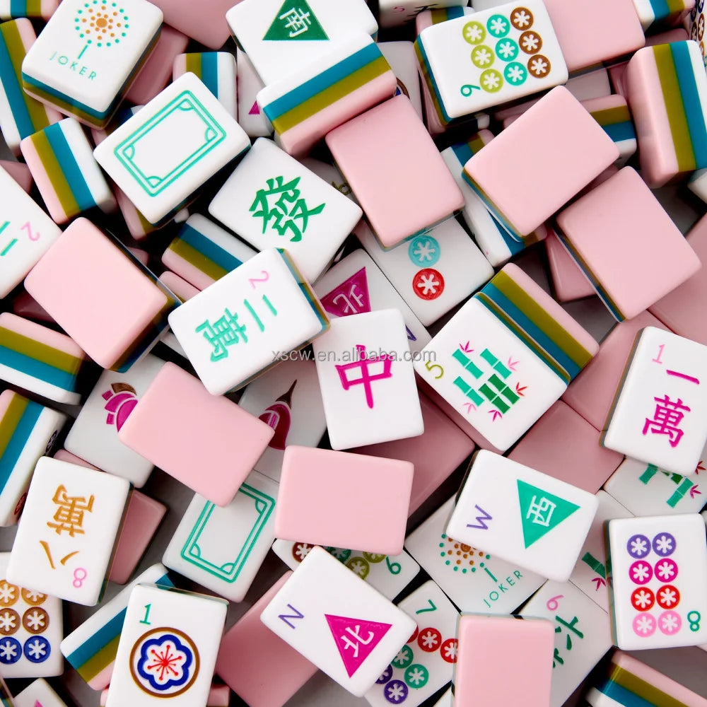 Olive 4-Layer Acrylic American Mahjong Tiles Custom Engraved 160 Tiles Set MOQ 1 Set