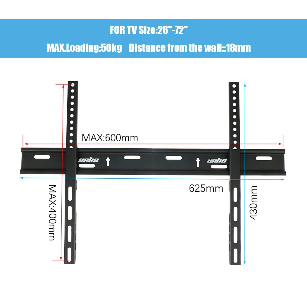 LCD LED Flat TV Wall Mount Bracket Fixed for 26-72 Inches