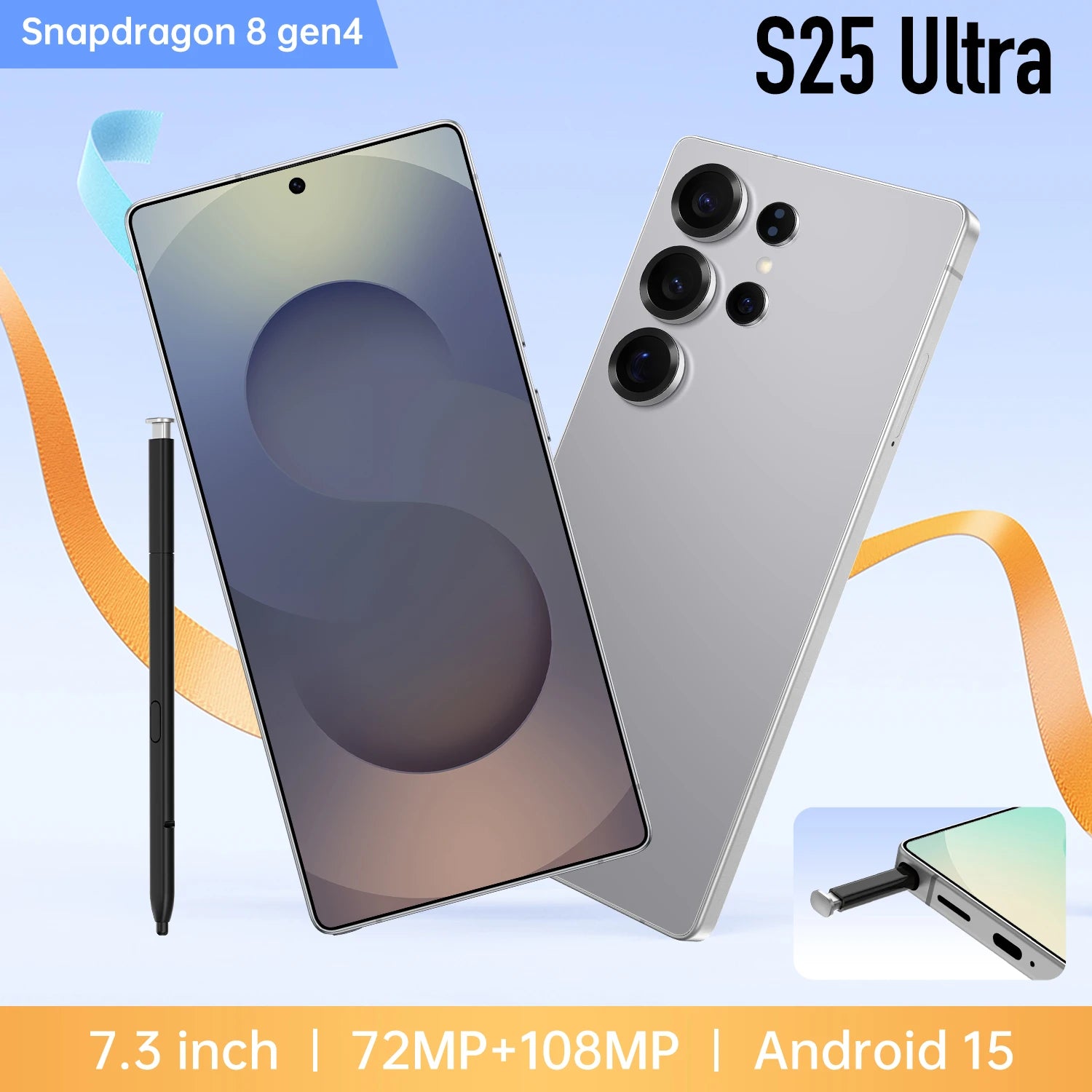 Free Shipping Hot Selling Original 5g S25 Ultra Smartphone With Deca Core Cpu 16gb Ram 108mp Rear Camera Dual Sim Hd Screen