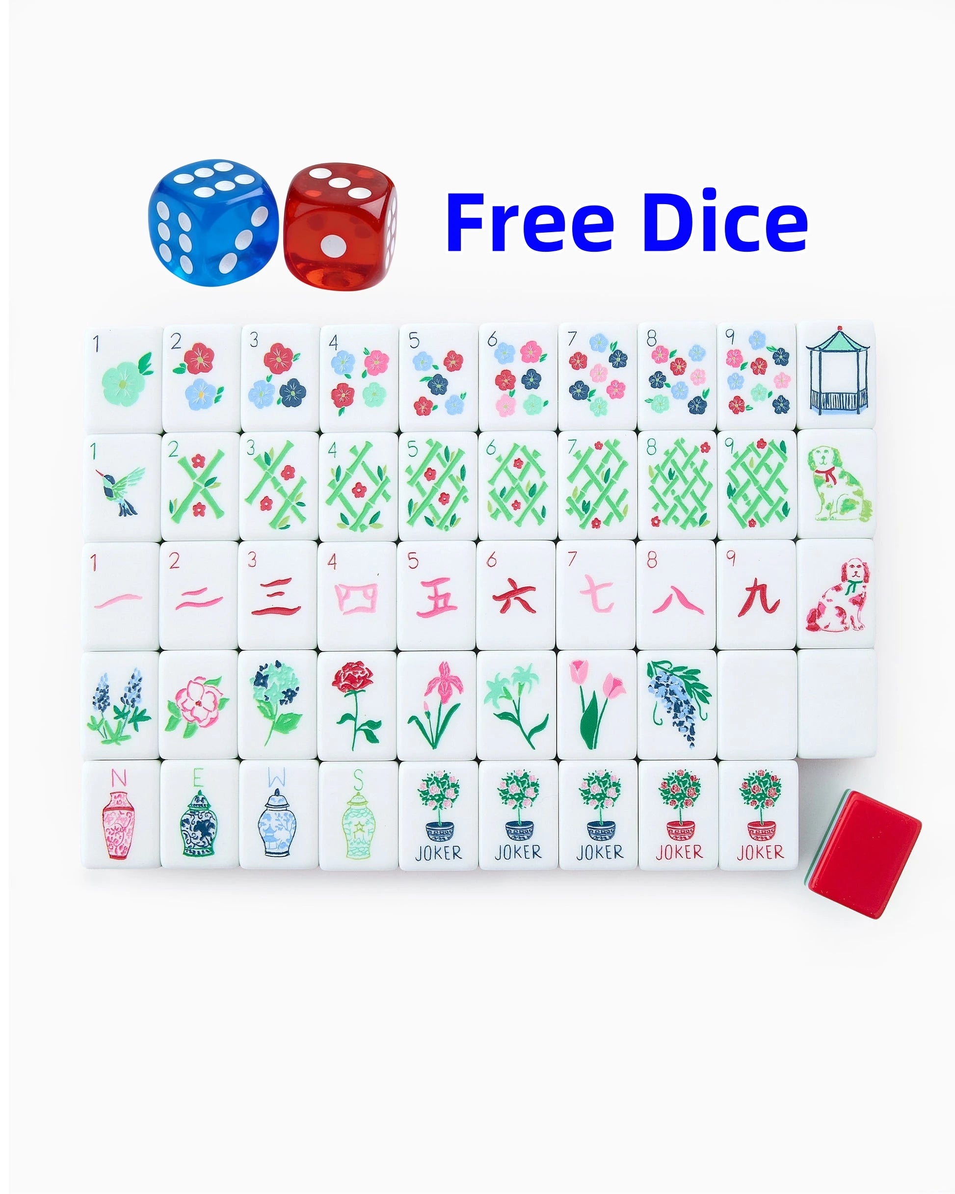 In Stock Beach Supplies New Mini Travel 4 Layer Engraved Acrylic Luxury 160 Red Set America Mahjong Tiles