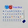 In Stock Beach Supplies New Mini Travel 4 Layer Engraved Acrylic Luxury 160 Set Blue and White Porcelain America Mahjong Tiles