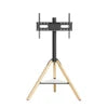 Corner TV Floor Stand with Sintered Stone Shelf Height Adjustable Tripod TV Mount for 40-75 Inches