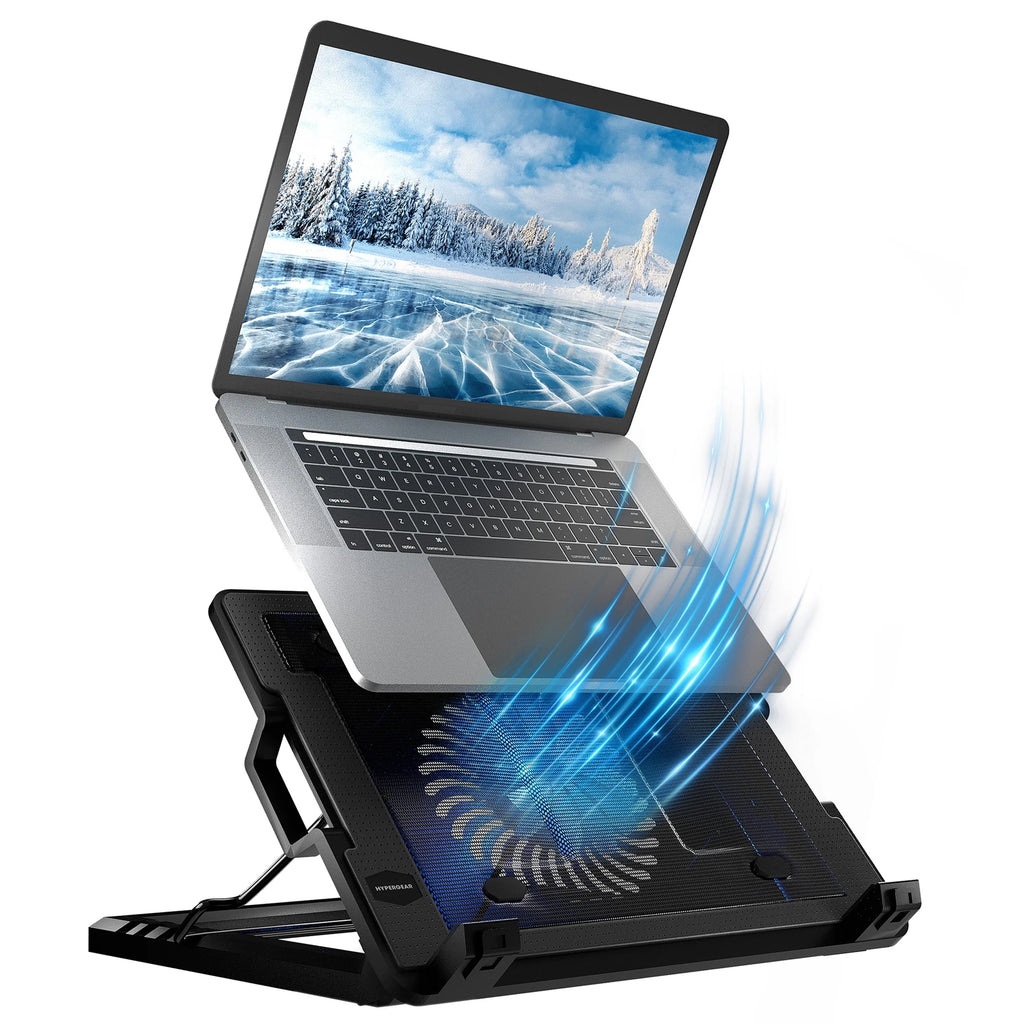 TD HyperGear UpRite Air Portable Laptop Cooling Stand Plastic Air Cooler Fan for Gaming