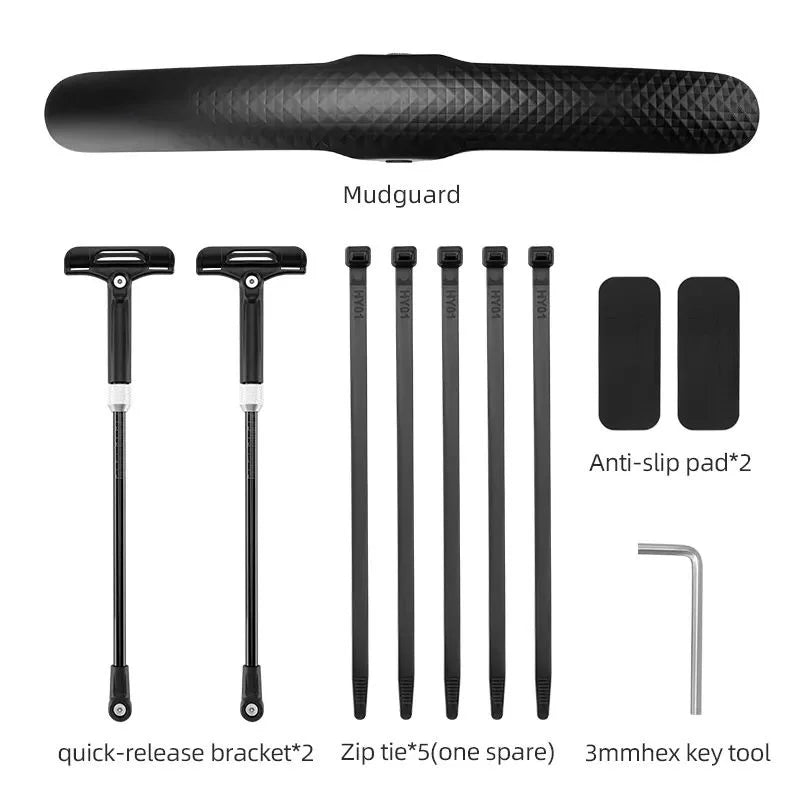 ZOYOSPORTS Road Bike Mudguard Fenders Fit for 26", 27.5", 29" Adjustable Gravel Mountain Bike Mud Guard Front Rear Fender