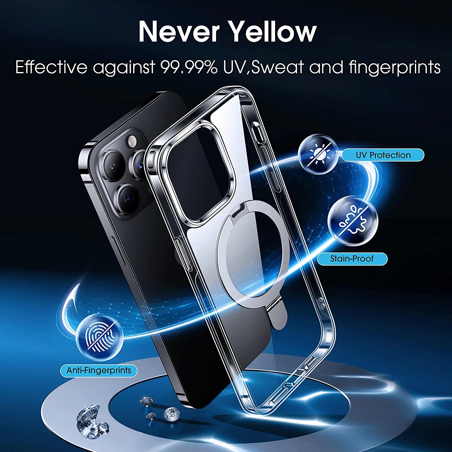 Mobile Phone Cases with Magnetic Invisible Stand for iPhone 16 Pro Max Case Dropshipping Products 2024 Translucent Matte Cover