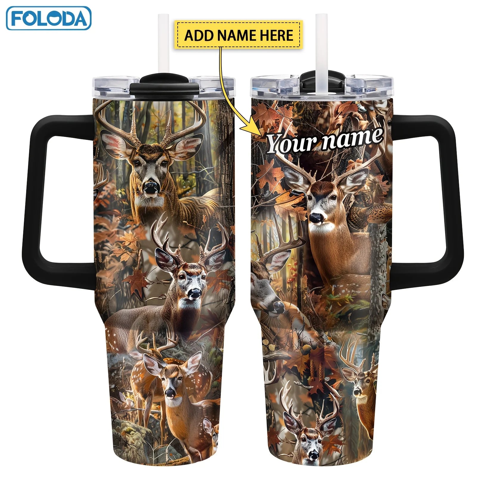 Custom logo 40 oz Stainless Steel Double Wall Vacuum Metal Cup Travel Coffee Mug 40oz Tumbler with Handle