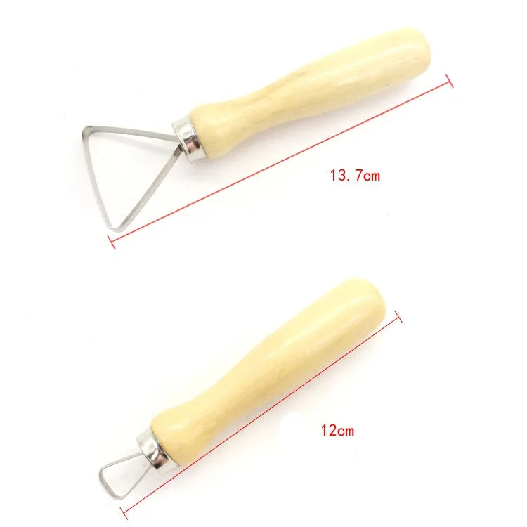 10Pcs Pottery Ceramics Tool Wood Pottery Clay Sculpture Big Loop Tool for Sculpture Studio