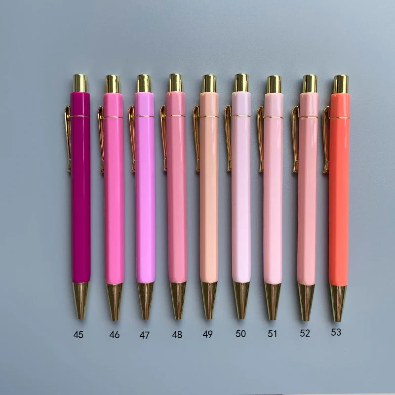 High Quality Gold Hexagon Metal Pen Clip, Gifts Pen With Logo