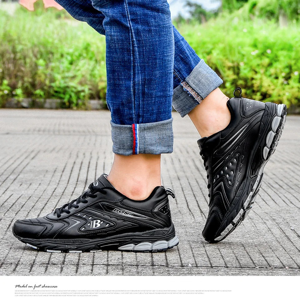 BONA Men Casual Shoes Brand Men Shoes Men Sneakers Flats Comfortable Breathable Microfiber Outdoor Leisure Footwear Trendy Style