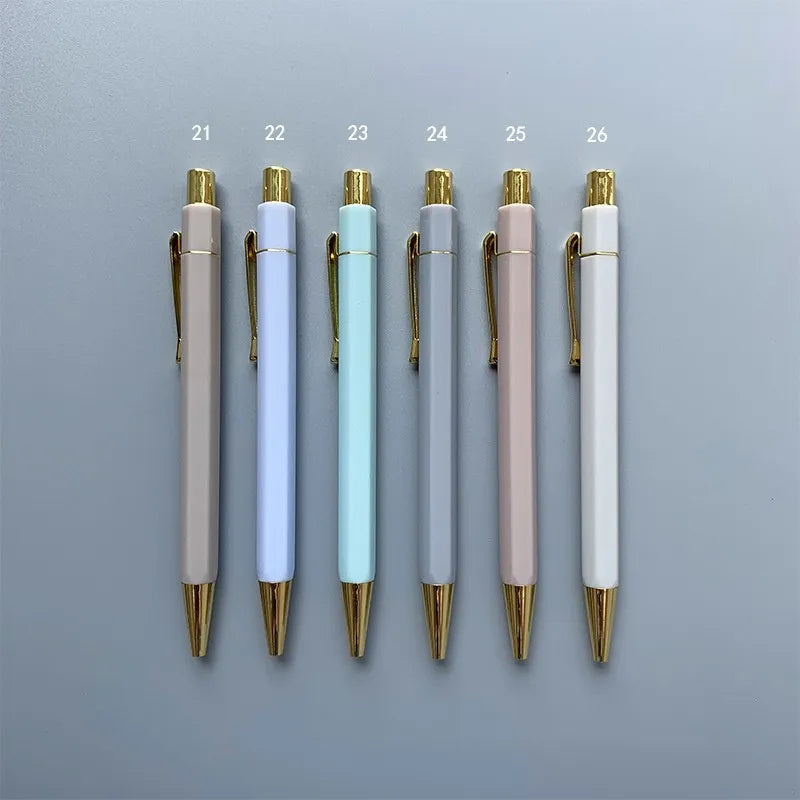High Quality Gold Hexagon Metal Pen Clip, Gifts Pen With Logo