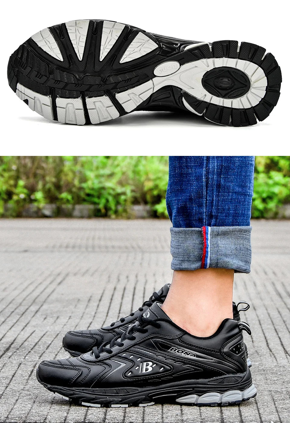 BONA Men Casual Shoes Brand Men Shoes Men Sneakers Flats Comfortable Breathable Microfiber Outdoor Leisure Footwear Trendy Style
