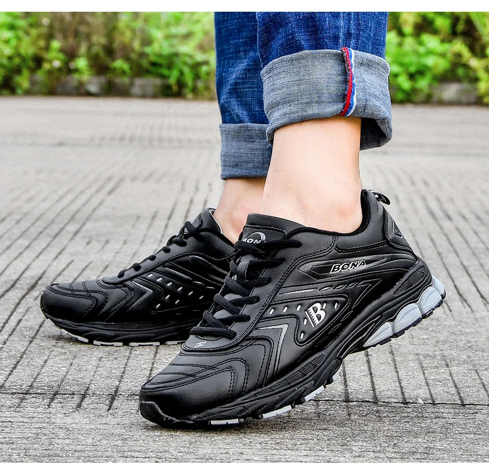 BONA Men Casual Shoes Brand Men Shoes Men Sneakers Flats Comfortable Breathable Microfiber Outdoor Leisure Footwear Trendy Style