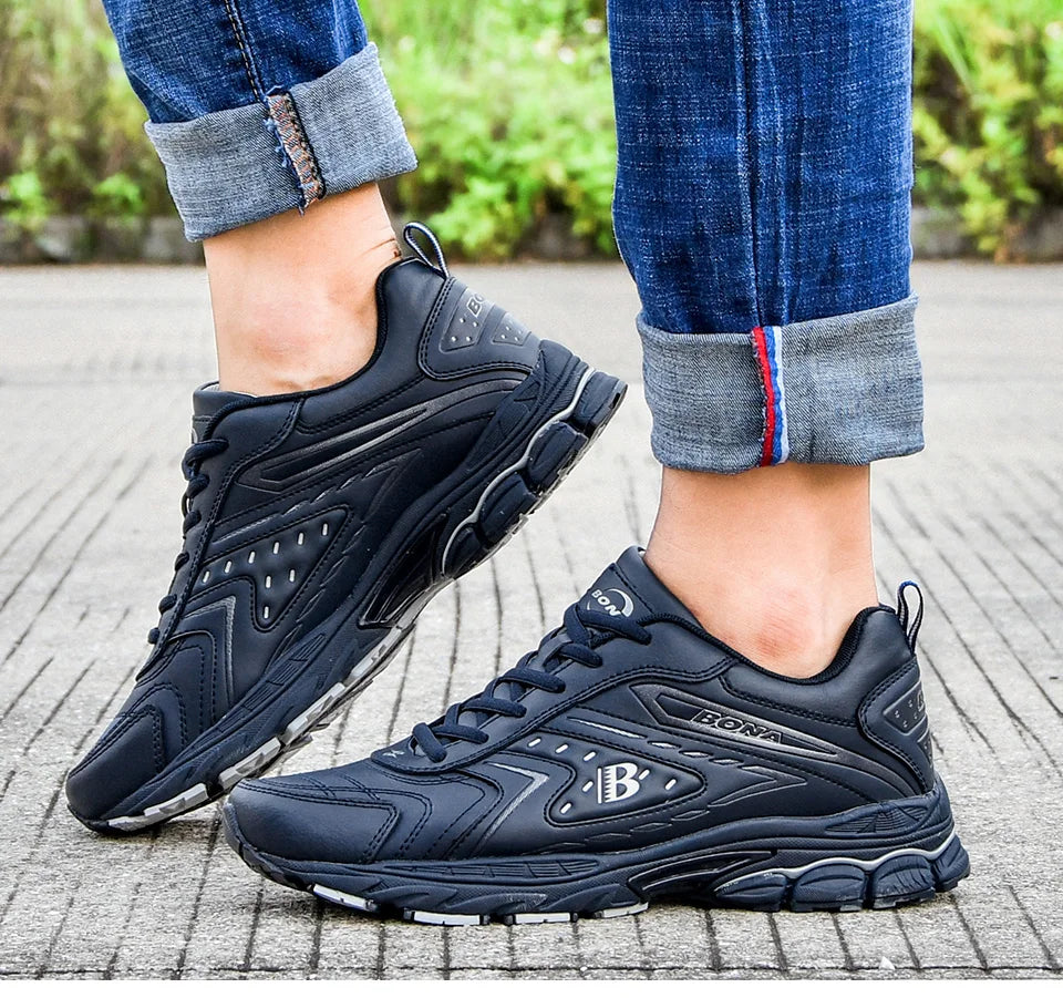 BONA Men Casual Shoes Brand Men Shoes Men Sneakers Flats Comfortable Breathable Microfiber Outdoor Leisure Footwear Trendy Style