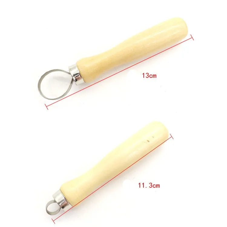 10Pcs Pottery Ceramics Tool Wood Pottery Clay Sculpture Big Loop Tool for Sculpture Studio