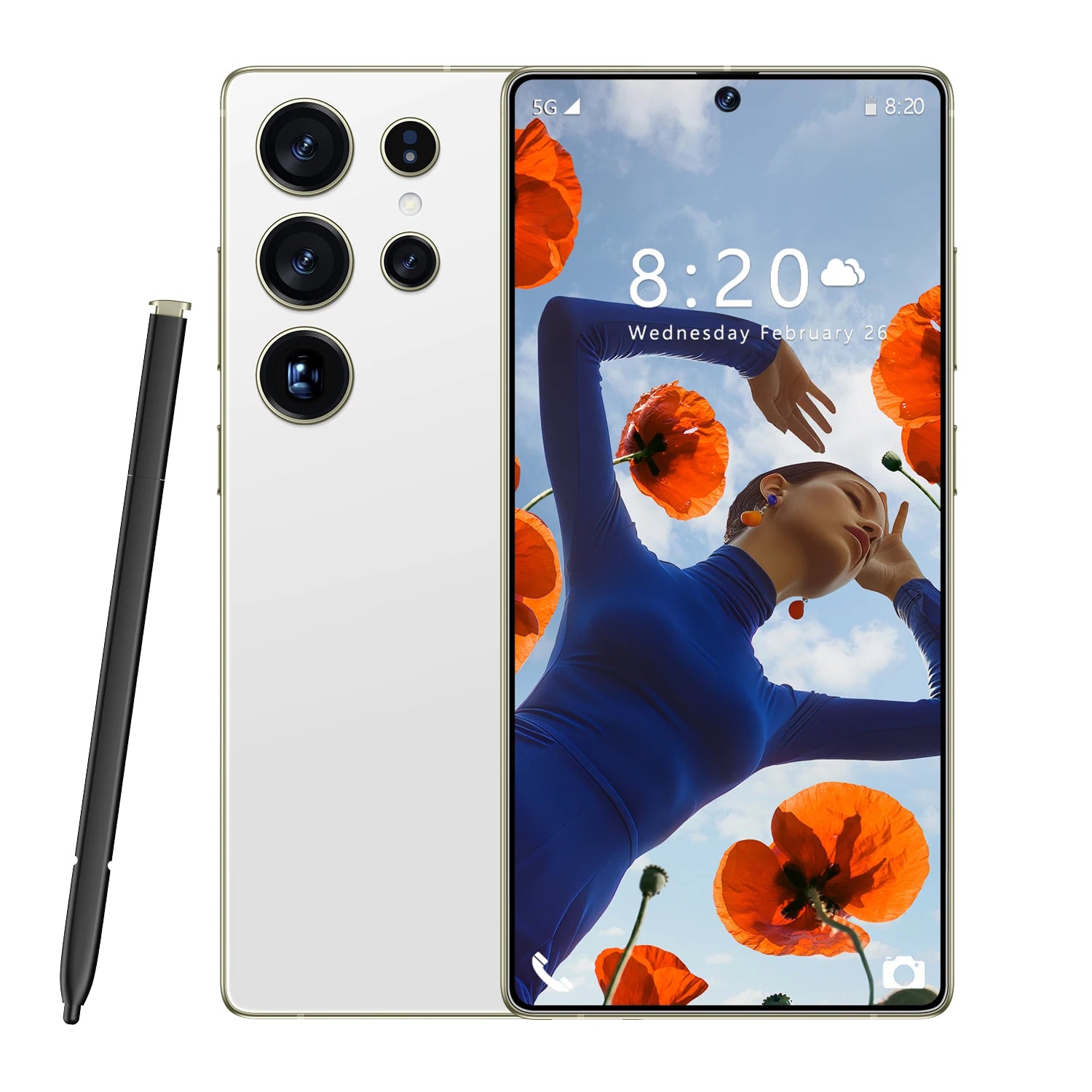 S25Ultra Mobile for Video Creation 108MP Rear Camera Octa Core CPU 4K 65W 16GB Audio Eraser Feature French Spanish English