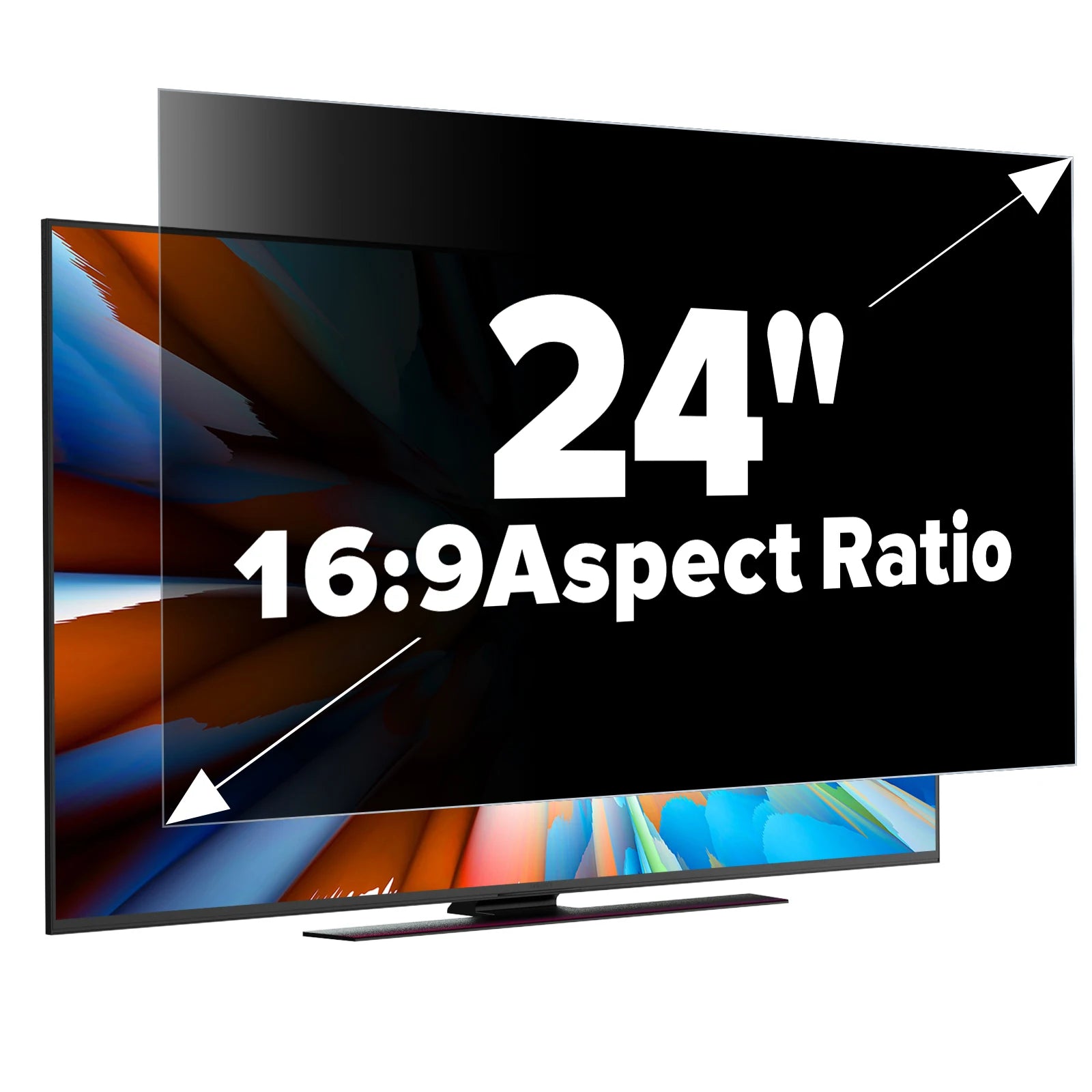 24-Inch 16:9 Computer Privacy Screen Protector Removable Anti-Glare Blue Light Filter Eye Protection Shield