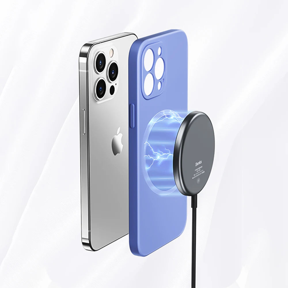 Magnetic Liquid Silicone TPU Phone Case for iPhone 16 Pro Max Mobile Phone Cases