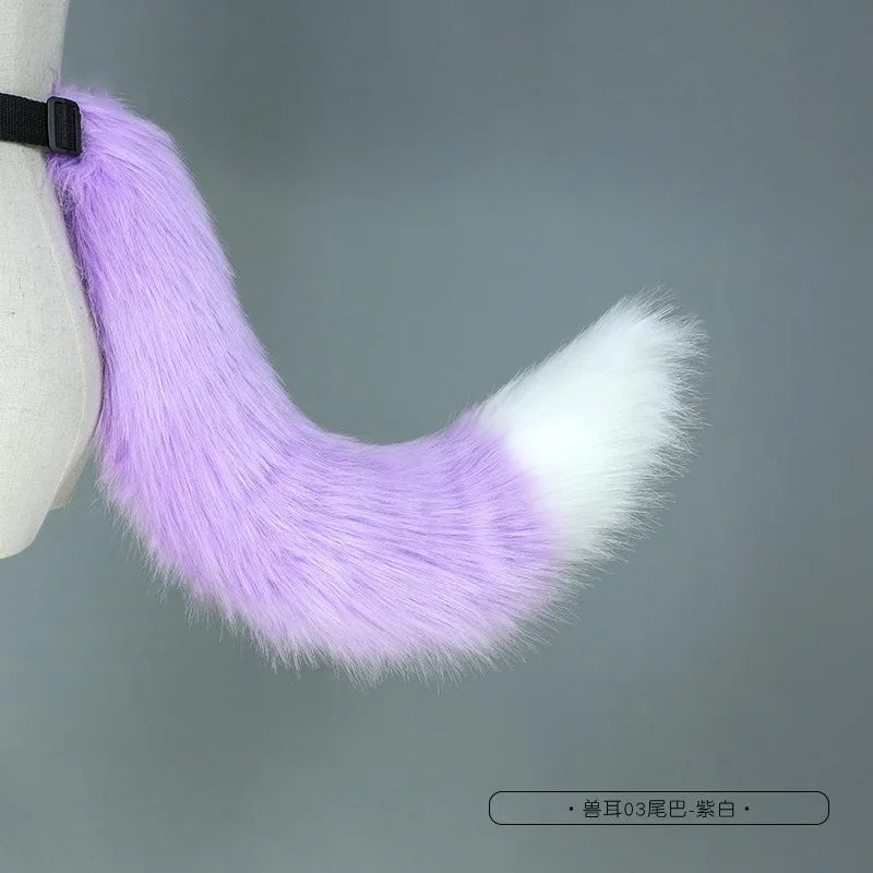 Customized Handmade Plush Simulation Fursuit Animal Tail for Women Halloween Tail Cosplay Accessories