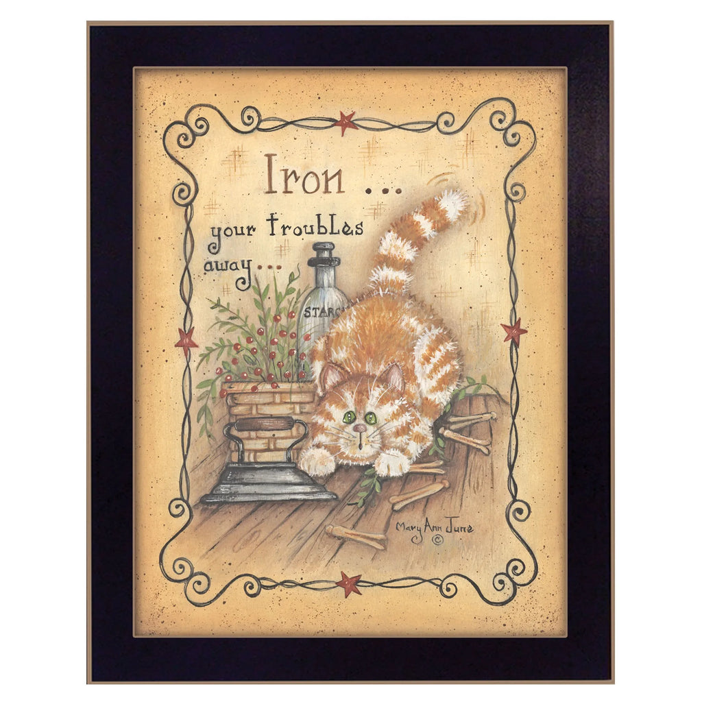 HMS Iron Wall Art Black Framed Laundry Print Home Decor Troublesolving Your Space
