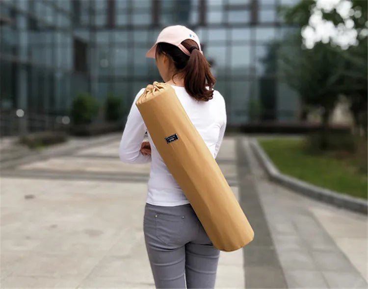 Canvas Yoga Mat Bag for Yoga Mat Carry Bag Gym Mat Backpack Lengthen Yoga Bags Multifunction Storage Bag for Fitness Mat
